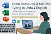 teach computer basics, ms office, and typing in urdu