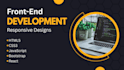 create responsive front end websites using HTML CSS js etc