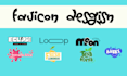 design favicon, app icon and web icon and logo
