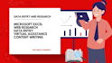 do data entry and research