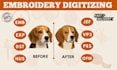 digitize a pets, hat,3d, and machine embroidery