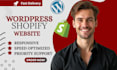 build a stunning website on wordpress or shopify
