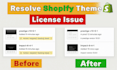 solve shopify theme licensed issue quickly