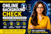do private investigation, background check, osint and target person data find