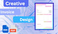 design a professional invoice template in ms word