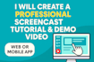do saas tutorial  demo and voice over for your webapp