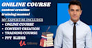 create an online course content training course creation video script