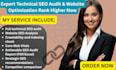 do expert technical SEO website audit analysis and optimization