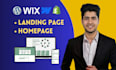 create landing page or homepage using wordpress, wix, webflow, shopify