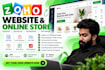 design a responsive zoho website for online store