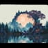 draw a natural landscape and background illustration