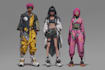 design cyberpunk and fantasy character splash art