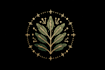 design hand drawn line art botanical bolo logo