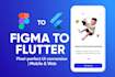 convert figma to a flutter app with firebase backend