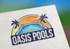 do swimming, pool service, costume logo design