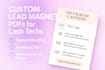 create a high converting lead magnet for lash techs to attract new client
