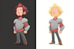design a 2d cartoon character