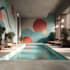 make a design in swimming pool, garden and landscape