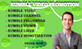 do organic rumble video promotion for channel growth