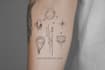 make minimalist line art tattoo with my style