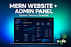 mern business website with admin panel and secure user login