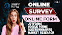 conduct online survey google form questionnaire market research jotform survey