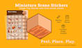 design flat or isometric miniature scene sticker