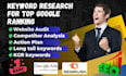 do advanced SEO keyword research and competitor analysis