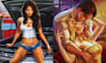design dark comic book cover romance fiction nsfw book cover character art