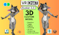 do 3d model vrchat avatar vrchat furry avatar vtuber vrc avatar anime