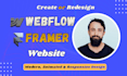 build modern webflow or framer website from figma