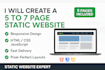 create a modern, mobile friendly static website with HTML CSS js