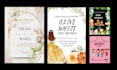 design birthday card party invitation wedding card canva template postcard