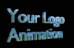 a 3d rotating logo animation spin loop