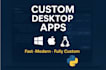 build custom python desktop apps for windows, mac, and linux