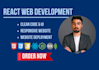 develop responsive reactjs frontend with clean UI