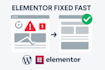 fix any elementor issues