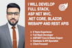 develop full stack dotnet blazor webapp and rest apis