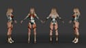 create 3d game character,3d character,3d game asset, sci fi, 3d rigging, warrior