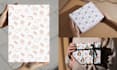 design seamless patterns for wrapping tissue, wrapping paper