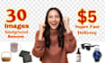do bulk image background removal and photo editing service