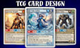 design trading card game template tcg card frame card back sports card tuck box