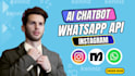 do whatsapp api chatbot, instagram ai, manychat automation bot and custom agent