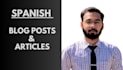 write spanish SEO blogs and articles
