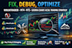 fix, debug, optimize ninjatrader, mt4, mt5, sierra chart acsil trading strategy
