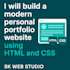 create a professional personal portfolio website using HTML and CSS