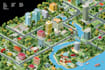draw high quality vector or isometric map illustrations