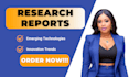 write research reports on emerging technologies and innovation trends