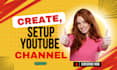 create, setup youtube channel with logo and banner