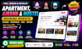 design apartment booking website, airbnb renting website, hostel booking website
